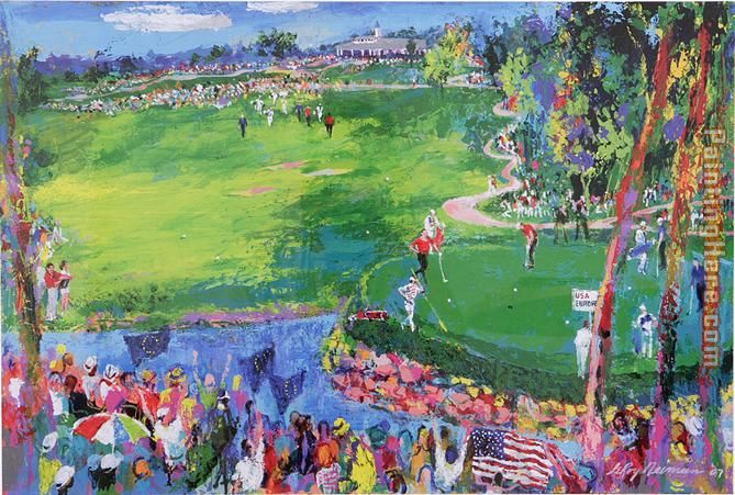 Ryder Cup painting - Leroy Neiman Ryder Cup art painting